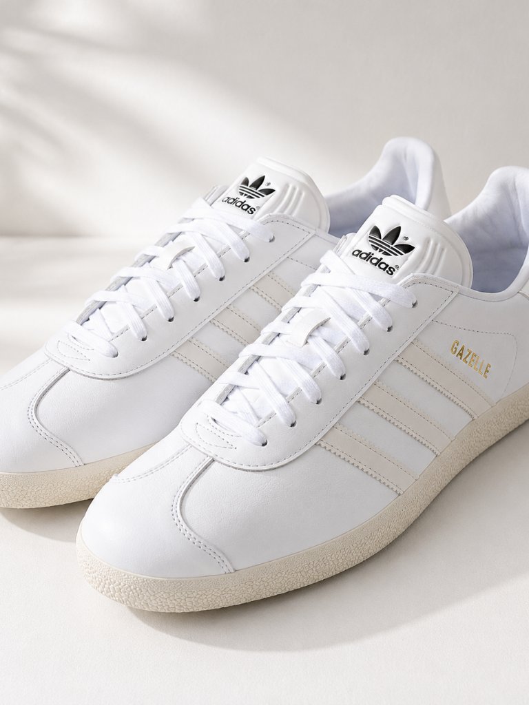 Adidas Gazelle White Leather Sneakers Men’s 13 Classic Retro Terrace Shoes